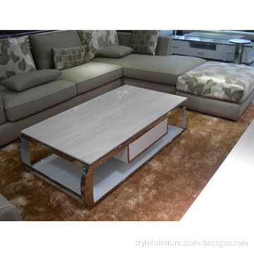 Marble Top Rectangle Design Coffee Table